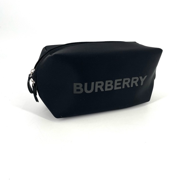BURBERRY Beauty Pouch Black Toiletry Bag Cosmetic Travel Toiletry Bag NEW - Picture 1 of 7